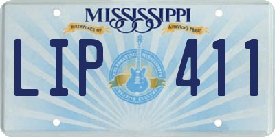 MS license plate LIP411