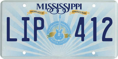 MS license plate LIP412