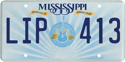MS license plate LIP413