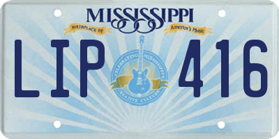 MS license plate LIP416