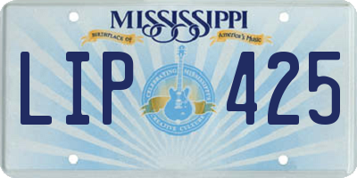 MS license plate LIP425
