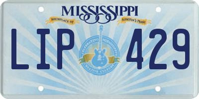 MS license plate LIP429