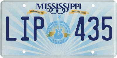 MS license plate LIP435