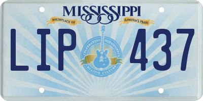 MS license plate LIP437