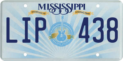 MS license plate LIP438