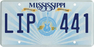 MS license plate LIP441