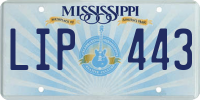 MS license plate LIP443