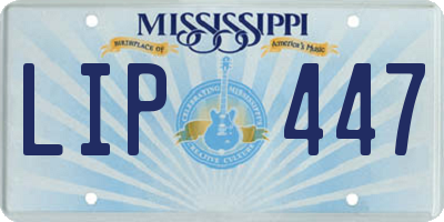 MS license plate LIP447