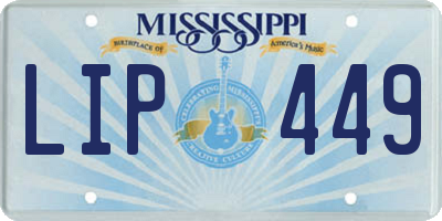 MS license plate LIP449