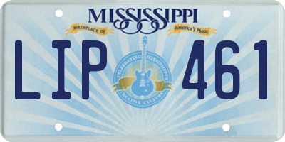 MS license plate LIP461