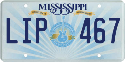 MS license plate LIP467