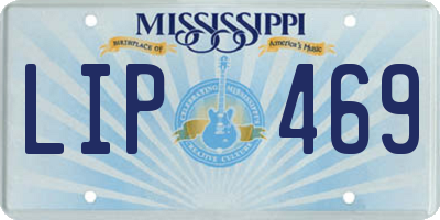 MS license plate LIP469