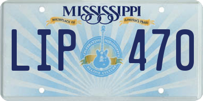 MS license plate LIP470
