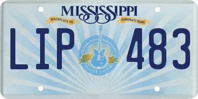 MS license plate LIP483