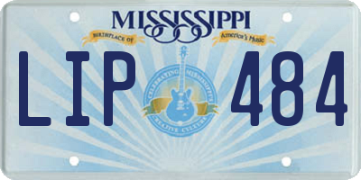 MS license plate LIP484