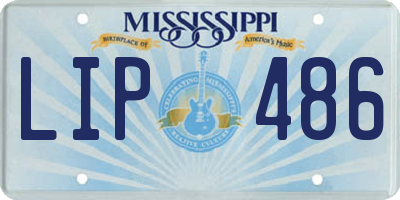 MS license plate LIP486