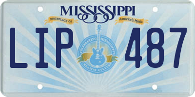 MS license plate LIP487