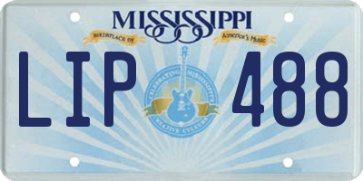MS license plate LIP488