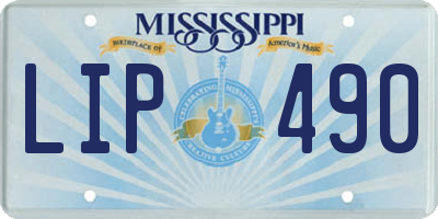 MS license plate LIP490