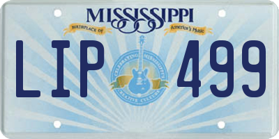 MS license plate LIP499