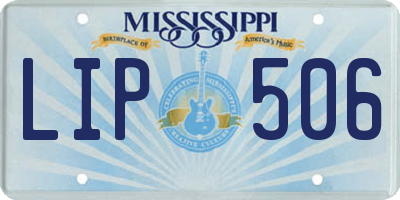 MS license plate LIP506