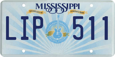 MS license plate LIP511