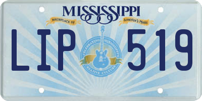 MS license plate LIP519