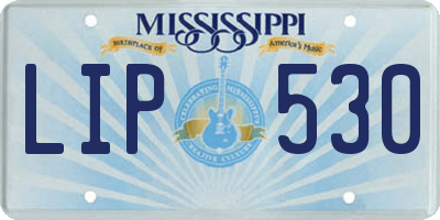 MS license plate LIP530