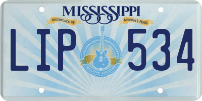 MS license plate LIP534