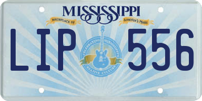 MS license plate LIP556