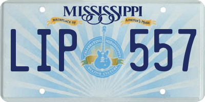 MS license plate LIP557