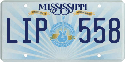 MS license plate LIP558