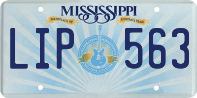 MS license plate LIP563