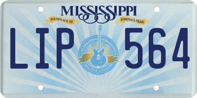 MS license plate LIP564
