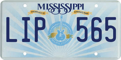 MS license plate LIP565