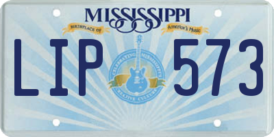 MS license plate LIP573