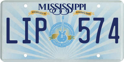MS license plate LIP574