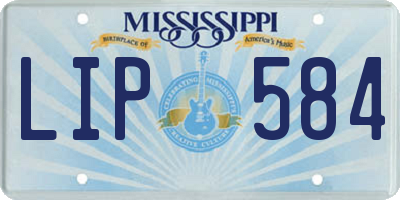 MS license plate LIP584