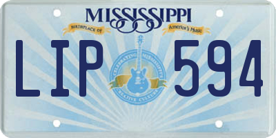 MS license plate LIP594