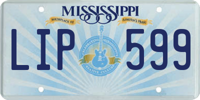 MS license plate LIP599