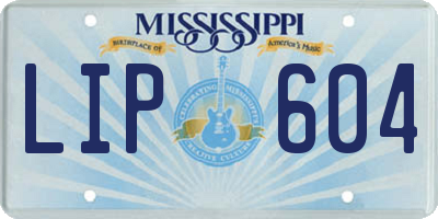 MS license plate LIP604