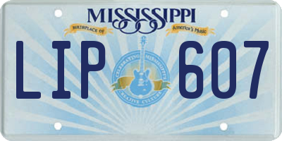 MS license plate LIP607