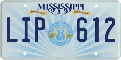 MS license plate LIP612