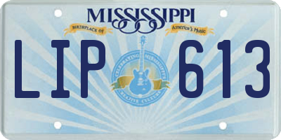 MS license plate LIP613