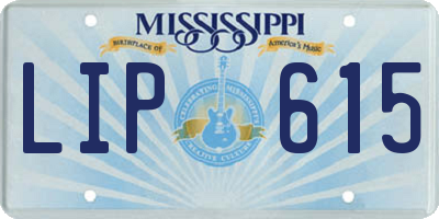 MS license plate LIP615