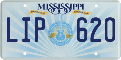 MS license plate LIP620
