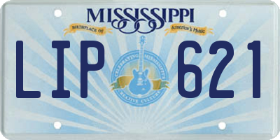 MS license plate LIP621
