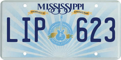 MS license plate LIP623