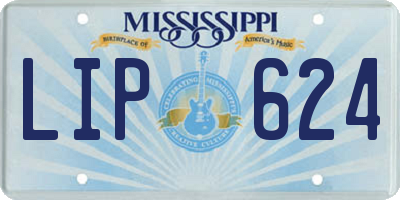 MS license plate LIP624
