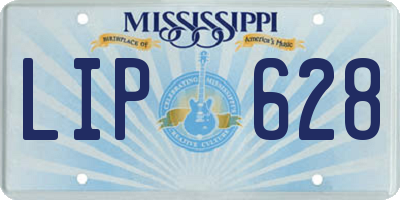 MS license plate LIP628